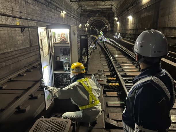 工事保安立会の様子